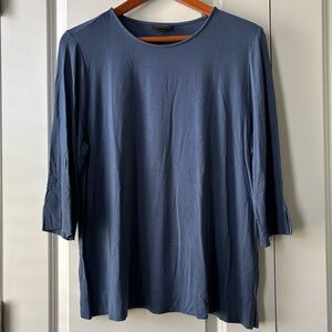 J. Jill Wearever French Blue Ballet Sleeve Top Size Large
